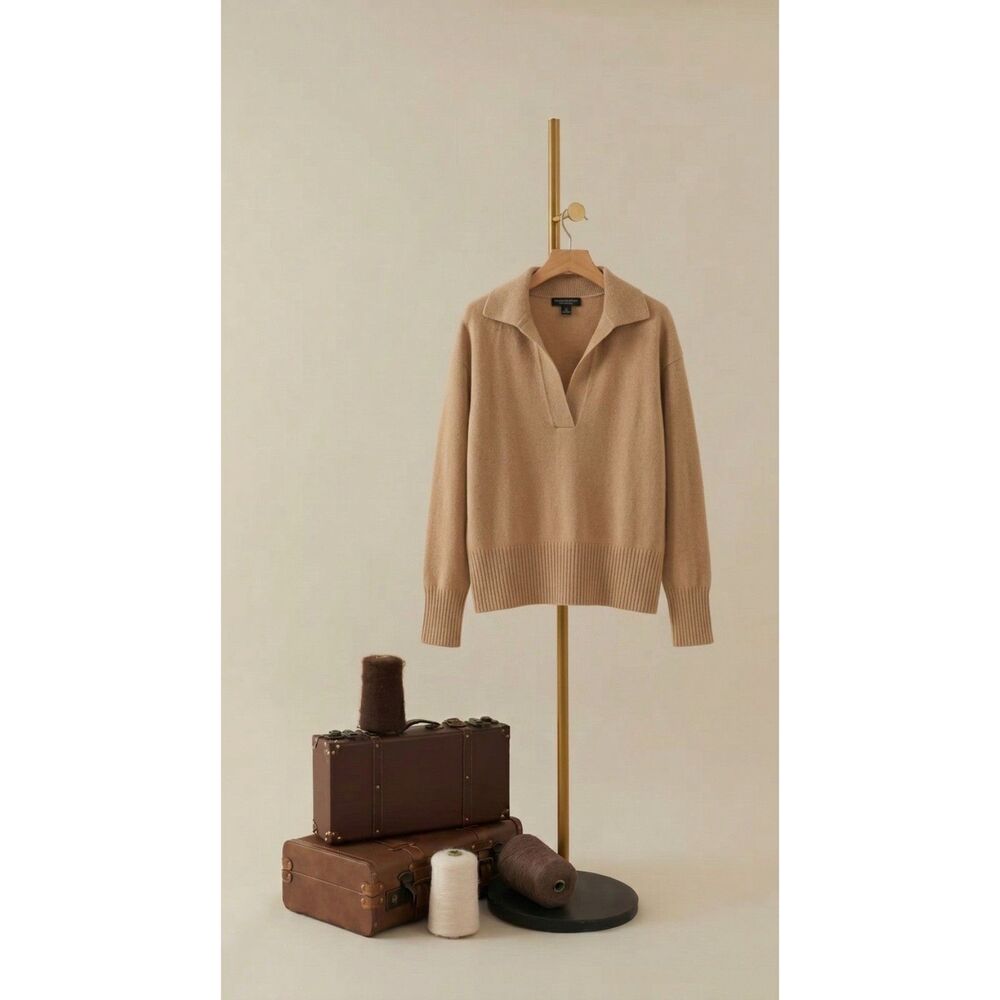 Absolutely Perfect Cozy 100% Cashmere Luna Banana Republic Sweater Large Rugby